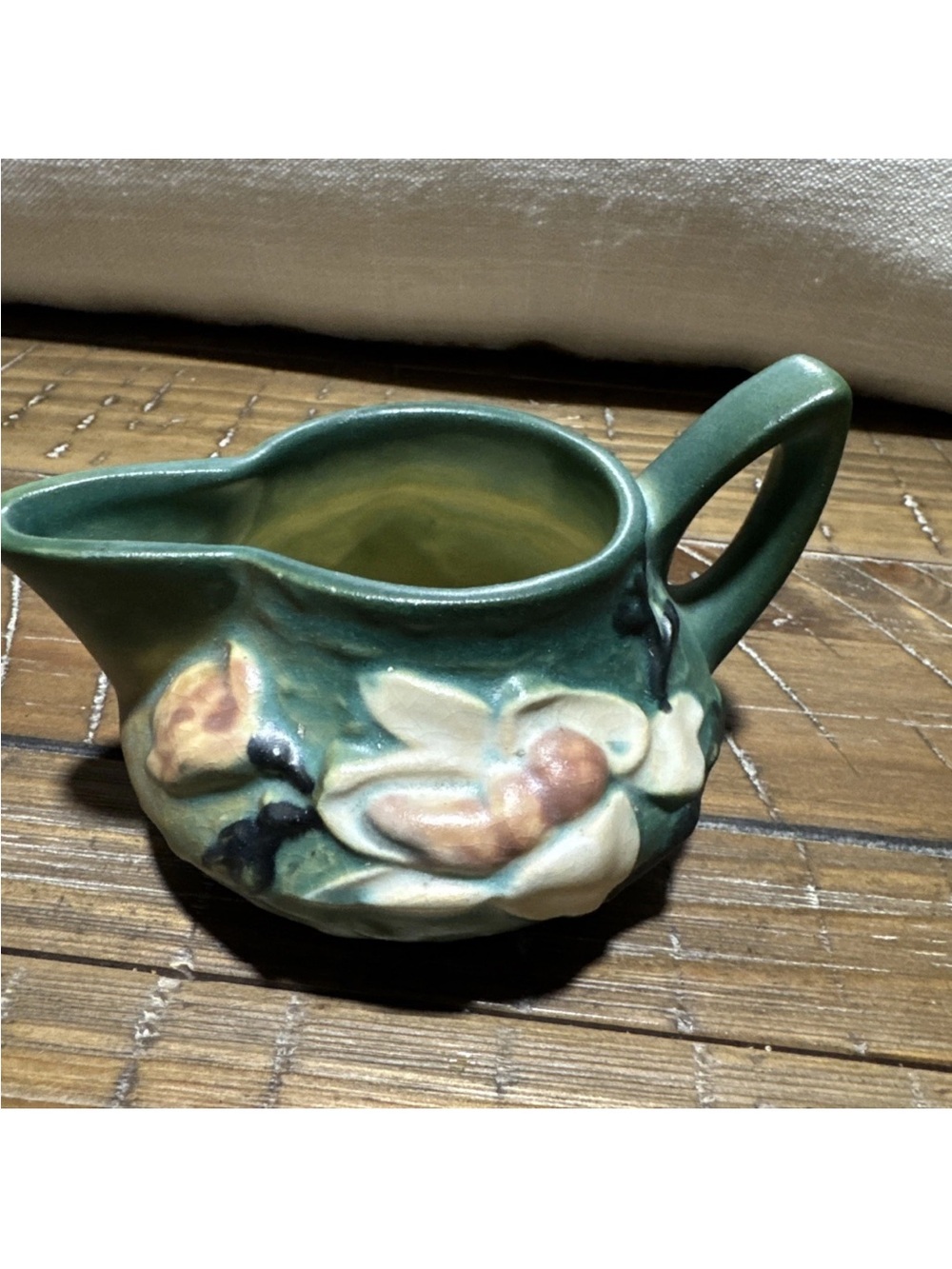 Elegant Vintage Roseville pottery creamer cup
